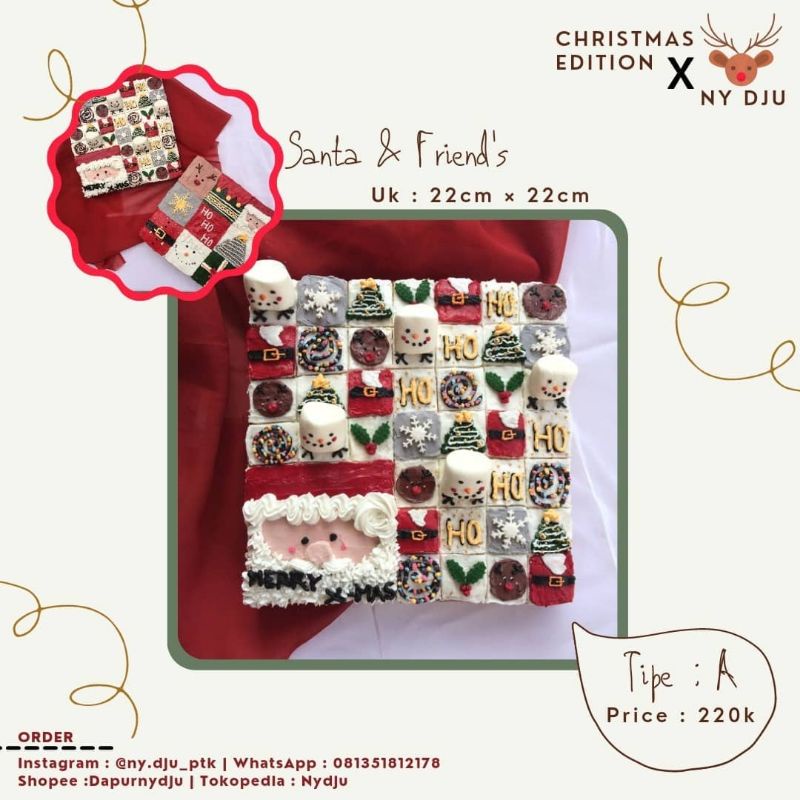Hampers Christmas 2021/Hampers Natal/Christmas Cake/Christmas GiftBox/Parcel Natal Pontianak Only