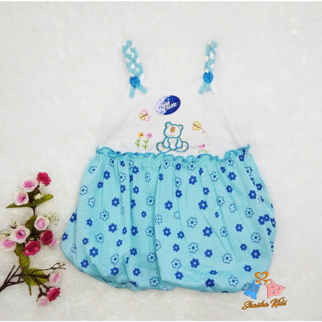 [L-022] Baju Bayi Perempuan/Dress Bayi Perempuan Planet Kids lucu model balon 0-6 bln