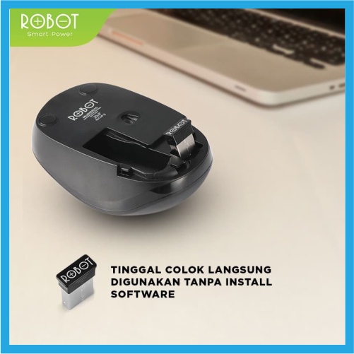 ROBOT M210 2.4G Wireless Optical USB Mouse - Garansi Resmi 1 Tahun