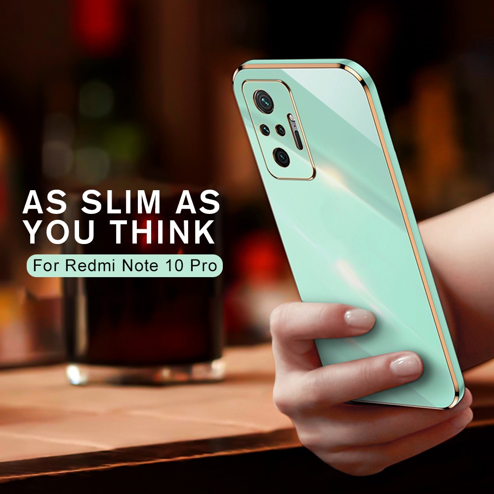 luxury phone case redmi note 10 pro max 4g note 10 5g redmi 10 prime 9a casing 6d plating soft silicone shockproof back cover