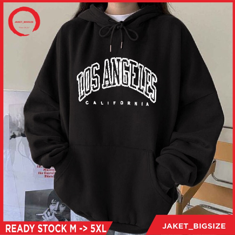 Hoodie Hodie Los Angeles California  jumbo bigsize wanita ukuran m l xl xxl xxxl xxxxl xxxxxl