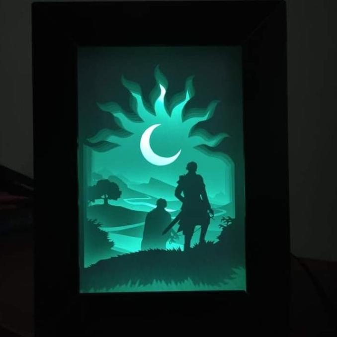 Game of Thrones Brienne Papercut Lightbox Light Box Lampu Tidur LED ready