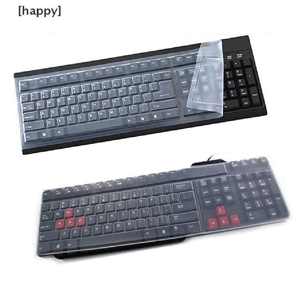 Ha 1pc Skin Cover Pelindung Keyboard Komputer Desktop Universal Bahan Silikon