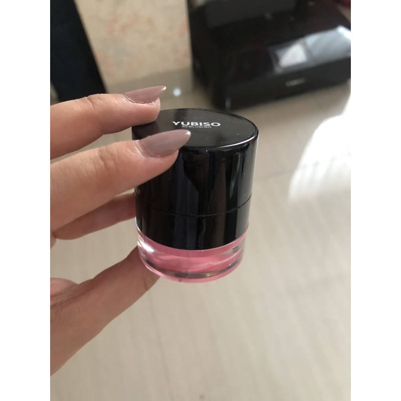 2in1 blush Sponge and blush from japan (preloved) merah pipi