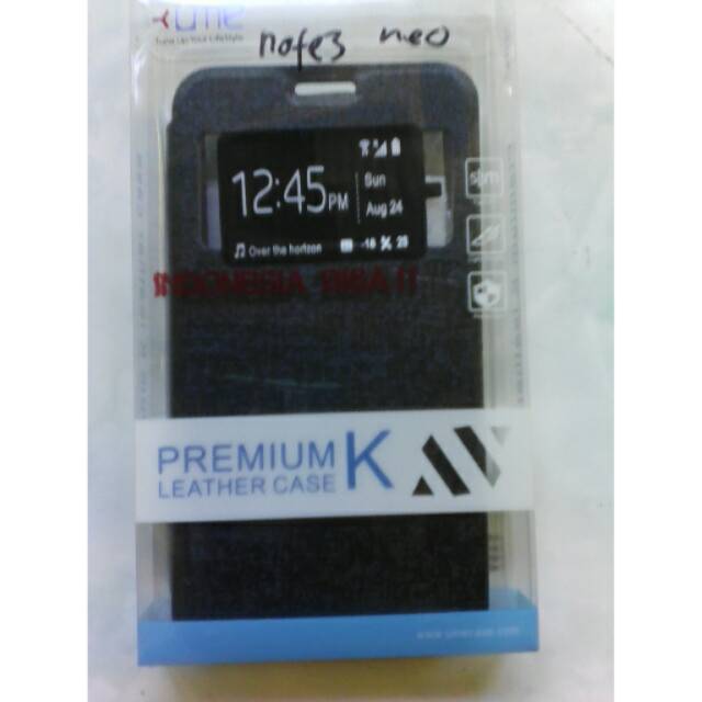 Leather case flip cover view original ume samsung galaxy note 3 neo