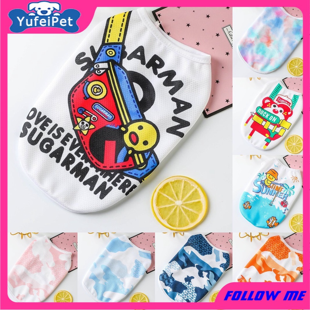 Baju Kucing Anjing Kelinci Monyet Lucu Murah - Summer Print Tie-dye Series