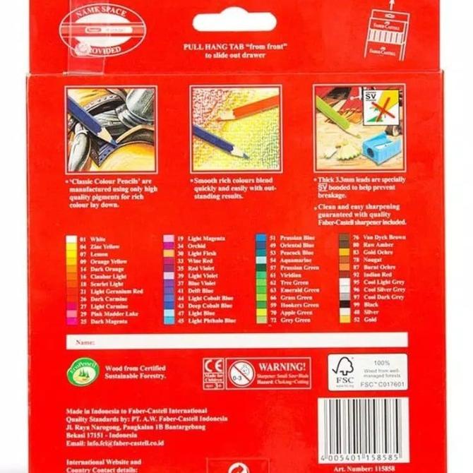 

Pensil Warna Faber Castell 48 Classic / Free Rautan Kualitas Premium