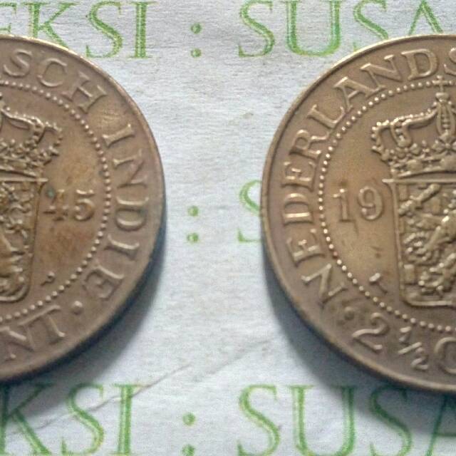 Koin benggol 2,5 cent th 1945.