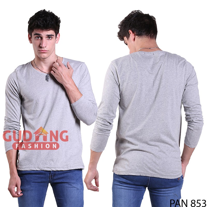 T-Shirt O-Neck Lengan Panjang Slim - PAN 853