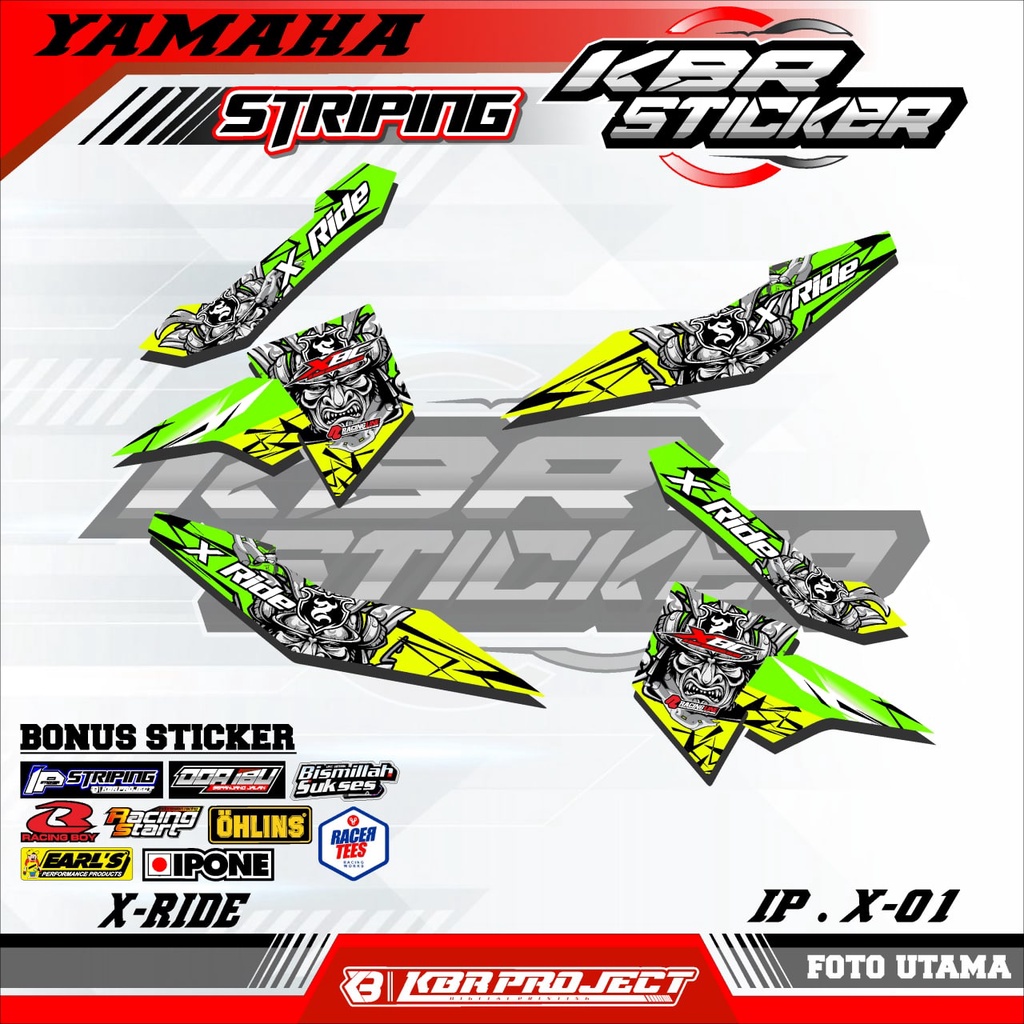 X RIDE (COD) STICKER STRIPING MOTOR YAMAHA X RIDE VARIASI.01