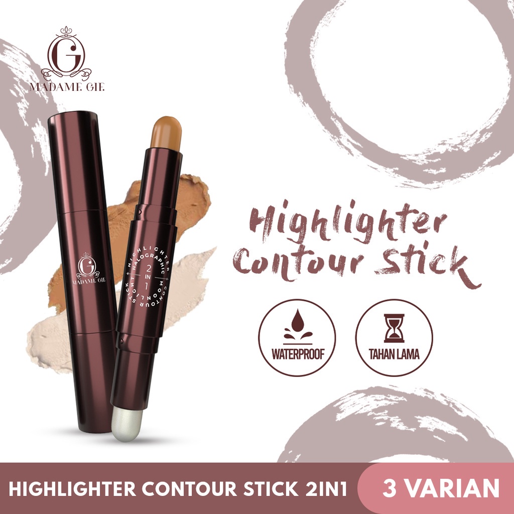 ✿ MADAME ✿MADAME GIE HALOGRAPHIC - 2 IN 1 HIGHLIGHTER &amp; CONTOUR STICK ORIGINAL