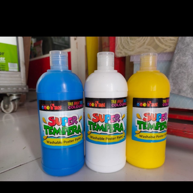 

Fas super tempera washable poster paint 500ml buatan new zealand saingan giotto