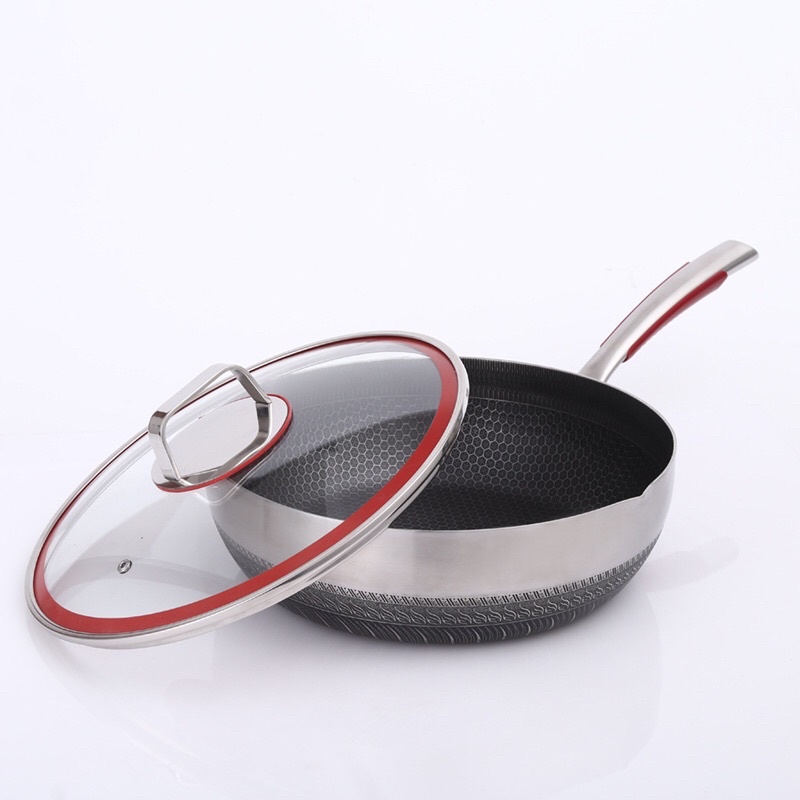 LIMITED [MS] WAJAN 316 STAINLESS STEEL / WOK PAN HONEYCOMB ANTI GORES