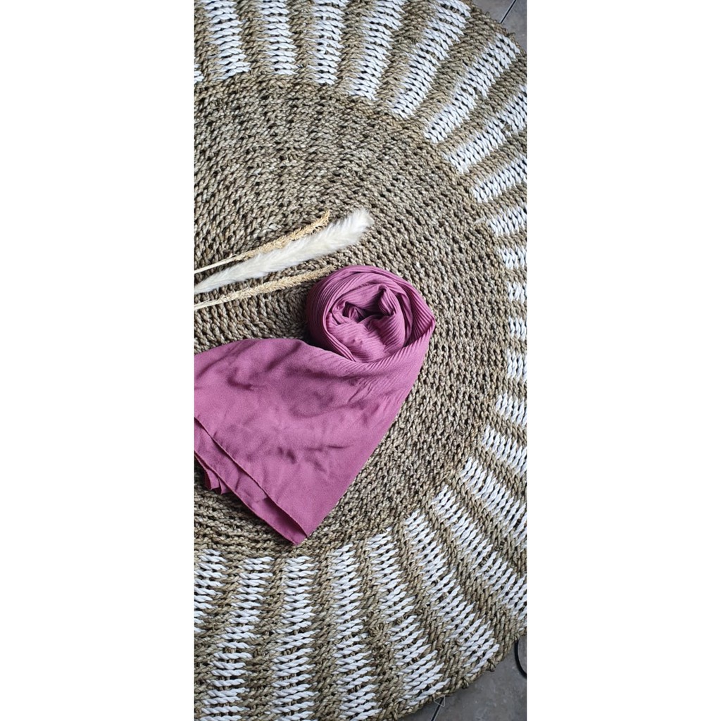 BEST SELLER Pashmina Plisket Premium Quality 75x180 cm Pashmina Plisket Shawl lidi PLEATED SHAWL-dusty pink