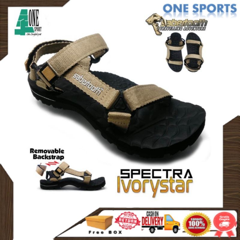 COD /wanita/ Outdoor/Pro/pria SABERTOOTH Sandal Gunung Traventure Spectra Ivorystar size 38 s/d 47