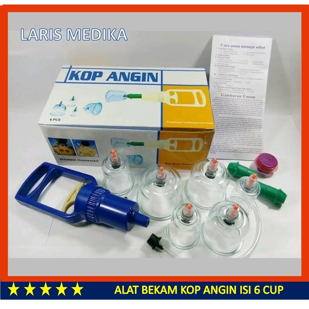 KOP ANGIN LENGKAP ISI 6 CUP ALAT BEKAM UNTUK MENGOBATI MASUK ANGIN DAN KESEHATAN BADAN Kop angin isi 6 tabung / alat bekam / kop badan / refleksi tanpa kerik BCQ-2601