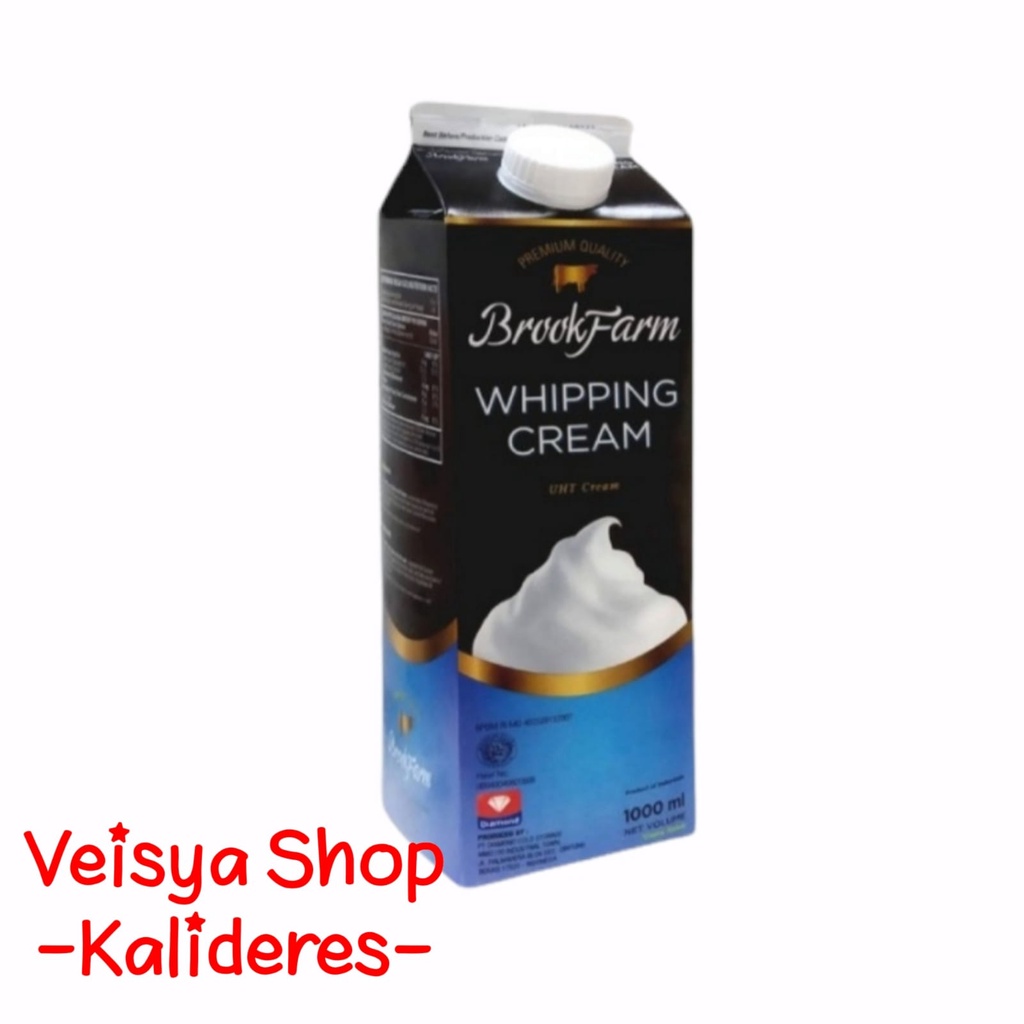 Brookfarm Whipping Cream UHT Whip whipe 1 lt 1000 ml 1L 1 Liter 1000ml 1lt Diamond