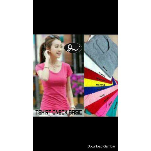 PROMO   DNCON KAOS POLOS WANITA MODIS MURAH WARNA WARNI BAJU ATASAN WANITA TSHIRT O NECK BASIC