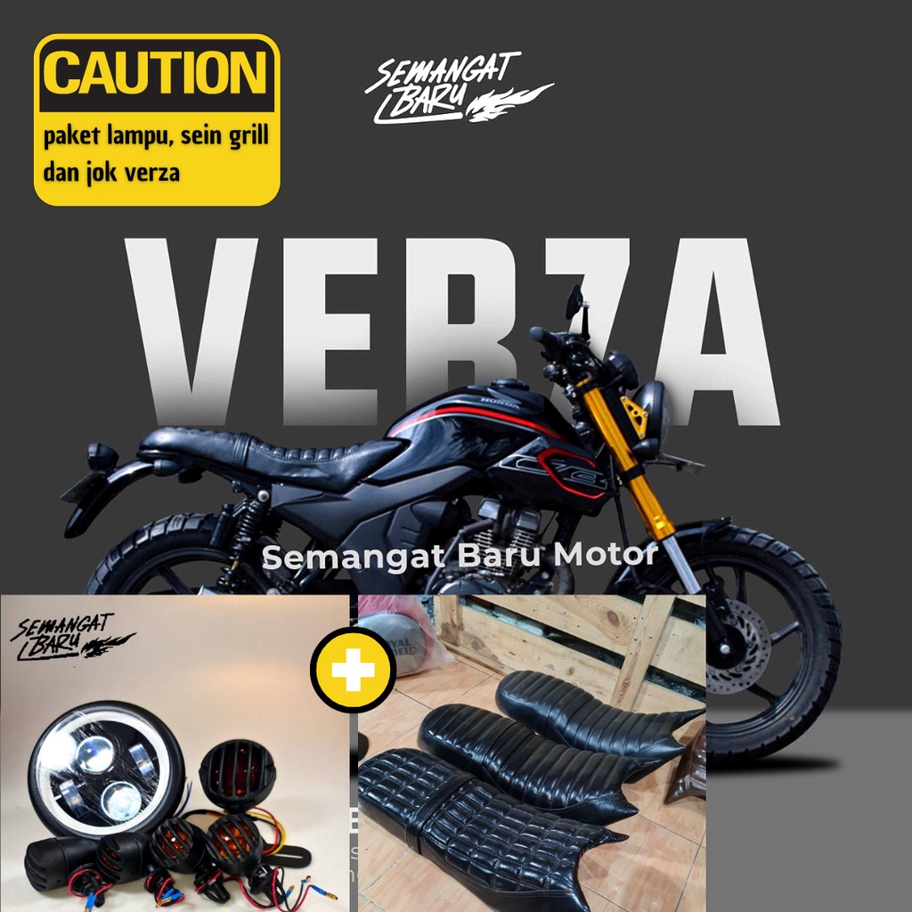 JOK CUSTOM VERZA CB VERZA MP MONO MEGAPRO MONO TANPA GANTI TANGKI PLUS PAKET LAMPU SET COSTUM COSTUM