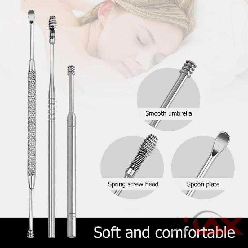 Pembersih Telinga PRO Korek Kuping Ear Wax Picker 7 PCS perawatan wajah kecantikan Make up makeup