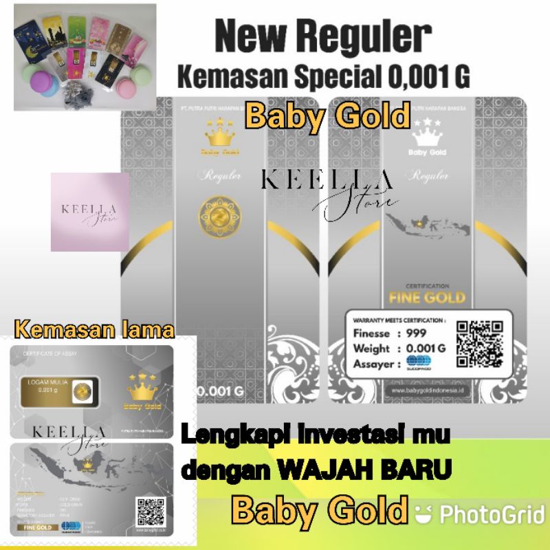 Microgram Micro gram Babygold Baby Gold emas murni Logam mulia kita mini antam 24k 999.9 24 karat minigold hartadinata hongkong