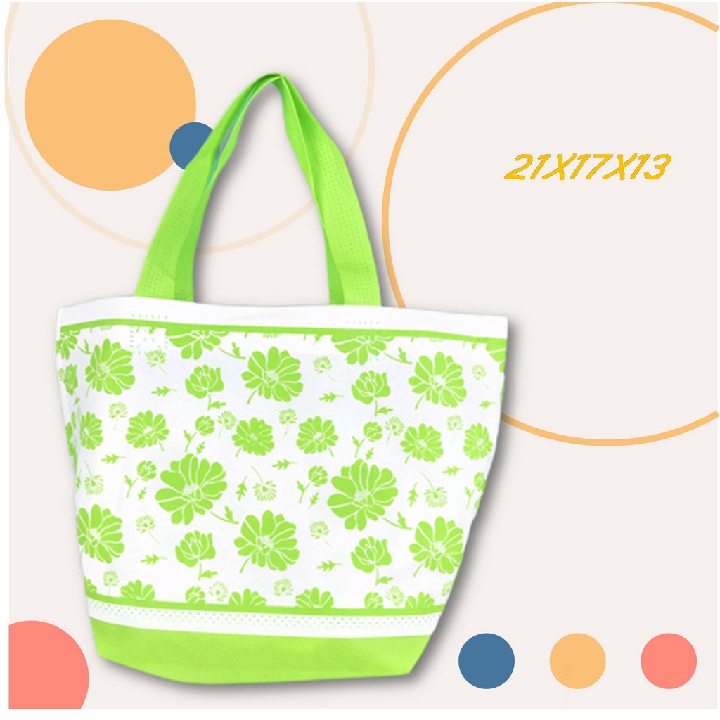 

Tas Spunbon Goodie Bag HSL SBLN 21x17x13 V 075 PW FLOWER KH