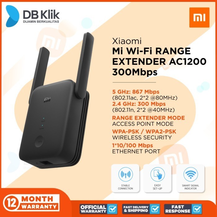 Range Extender Xiaomi MI Wi-Fi AC1200 Dual Band 300Mbps - MI AC1200