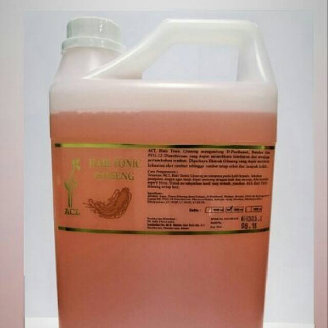 HAIR TONIC GINSENG 5 Liter/Hair Tonic ginseng/hair tonic gingseng/hair tonic acl/Penyubur Rambut botak/penyubur rambut rontok/penyubur rambut bayi/obat penyubur rambut/hair tonik/red ginseng hair tonic/hair tonic acl/hair tonic rambut/perawatan rambut