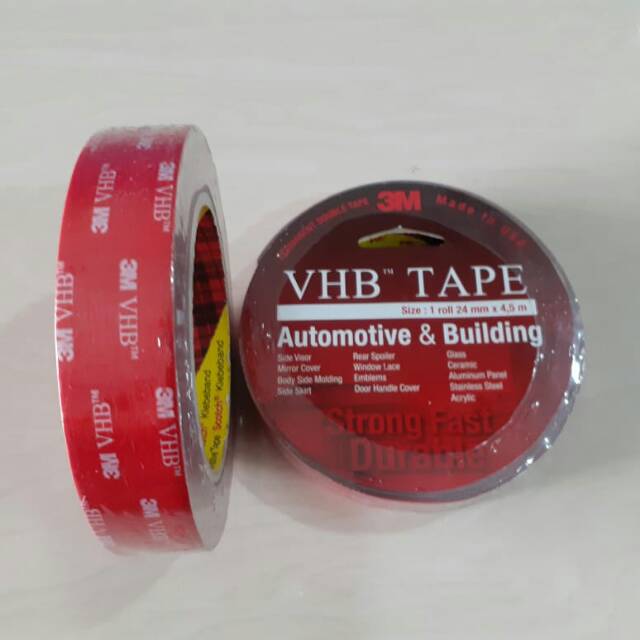 

Double Tape 3M VHB lem bolak balik Ukuran 24mm 450cm