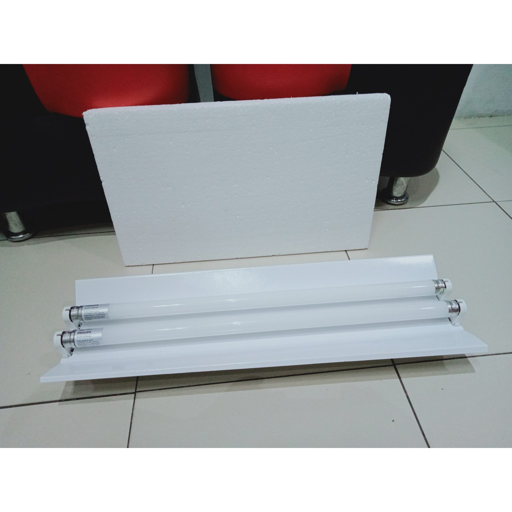 KAP LAMPU TKO 2x18WATT KOMPLIT TLD 18 WATT