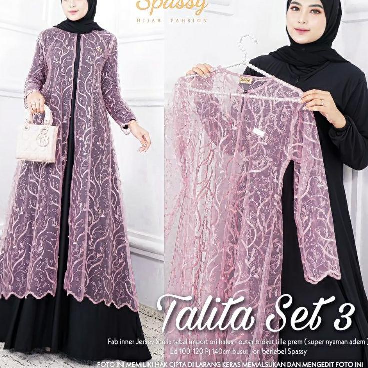 Serbuuuu.. SET TALITA GAMIS + OUTER TILLE NO PASMINA