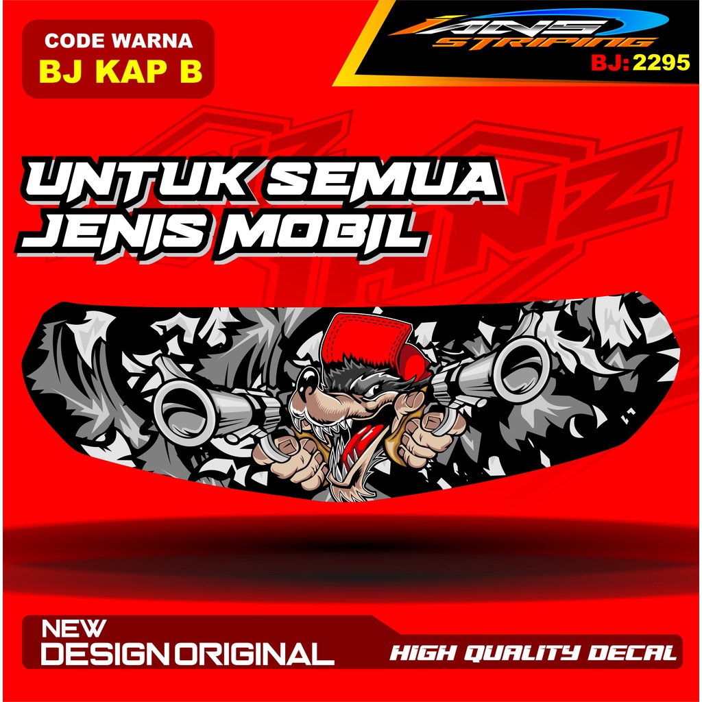 VARIASI STICKER KAP DEPAN MOBIL AVANZA / VARIASI STIKER CUP DEPAN MOBIL XENIA / STIKER KAP CUP MOBILIO AGYA CALYA / STIKER MOBIL