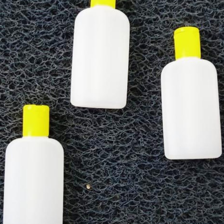 Botol plastik Reffil Flip top 100ml tutup kuning