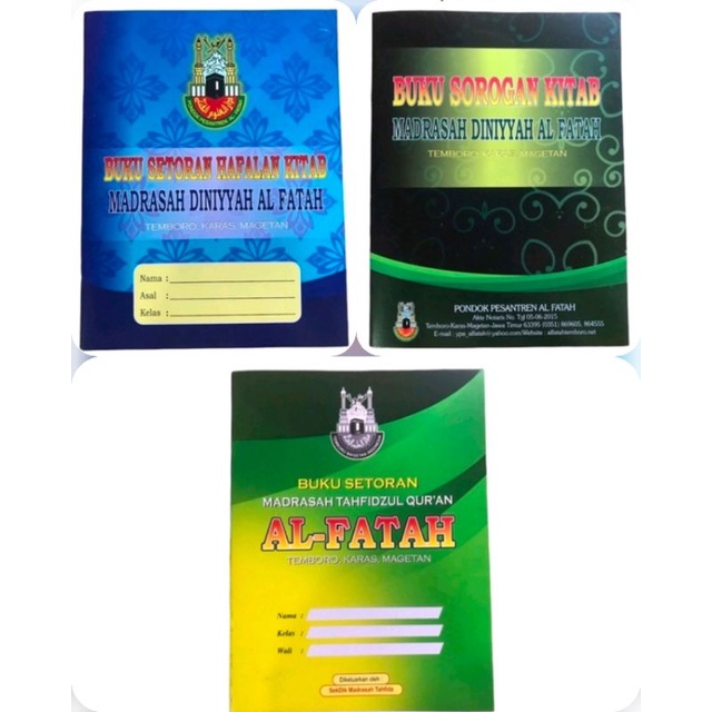 

Buku setoran hafalan Santri alfatah temboro NEW