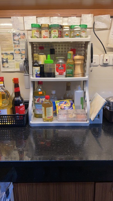 Rak Tempat Bumbu Dapur Serbaguna Dinding Minimalis Plastik Perabotan Dapur Rumah Tangga Murah Zk268