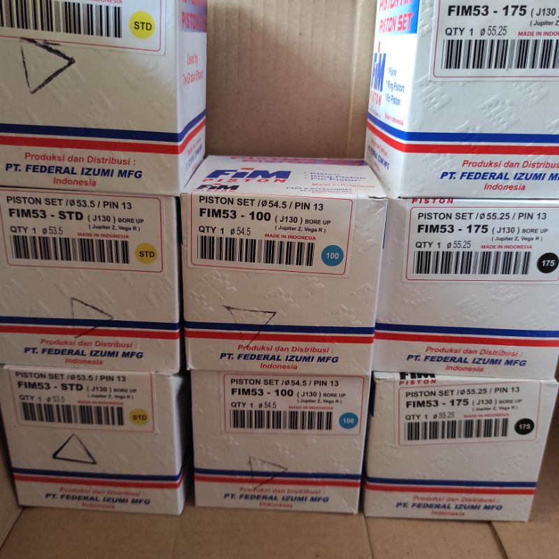 Piston Kit FIM Jupiter Vega Bore Up 53.5 54 54.5 55 55.25 Pin 13 FIM53-FIM53