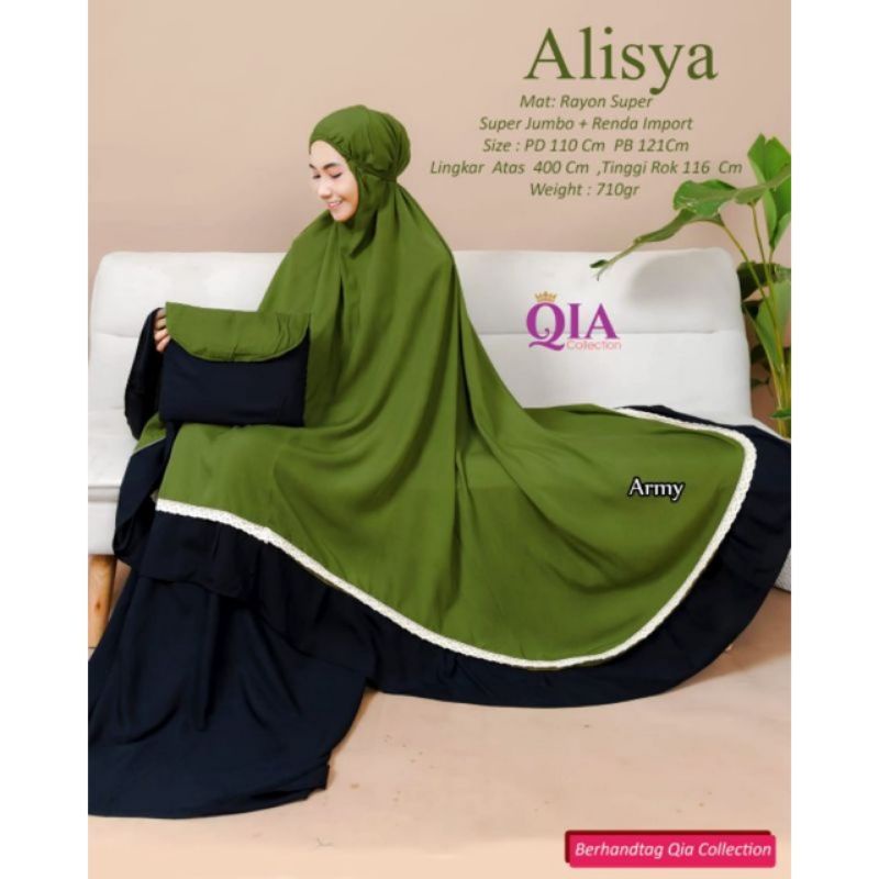 Alisya Mukena by Qia / Mukena rayon / Mukena premium