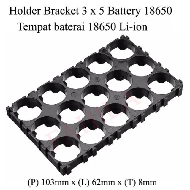 Holder Battery 3x5 18650