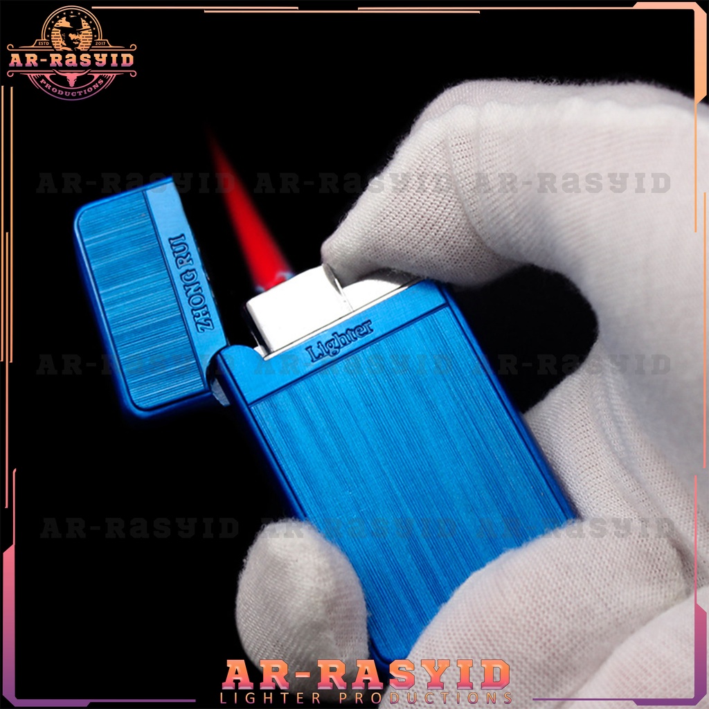 Korek Api Bara Gas Warna Polos Metalik Zhong Rui Lighter COD