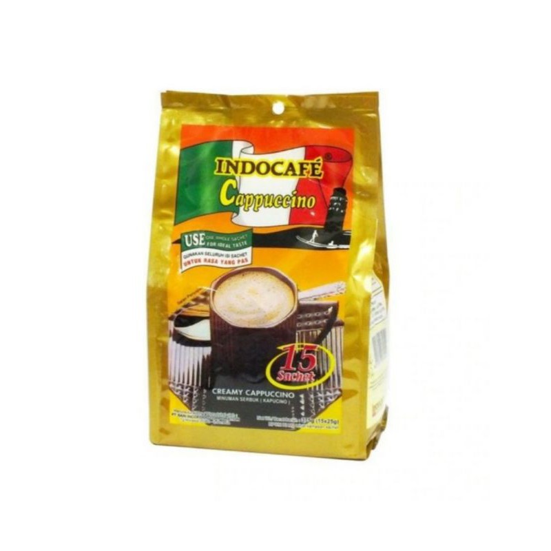 Indocafe Cappucino 15 Sachet Creamy Cappucino