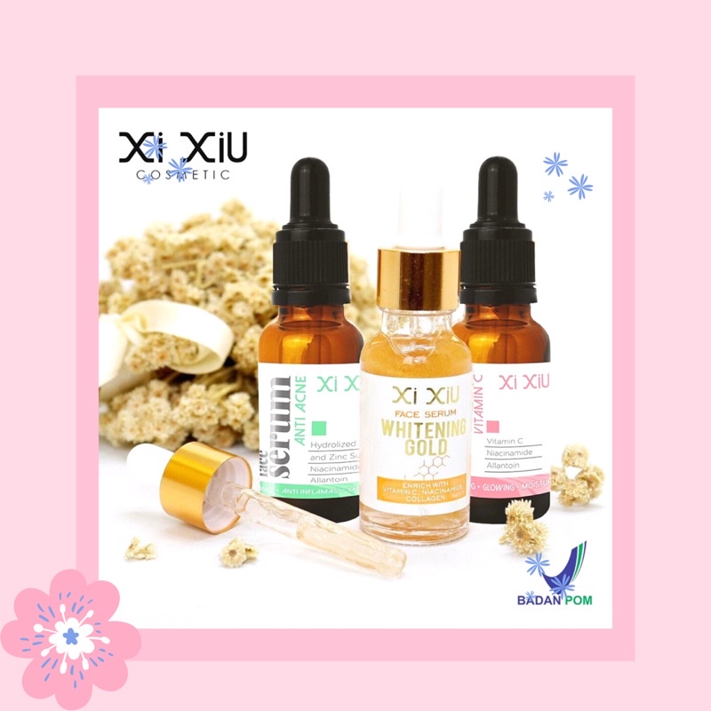 [BPOM] XI XIU Face Serum Vitamin C | Anti Acne | Whitening Gold 20 ml Vit C | XiXiu Serum I Xixiu Fa
