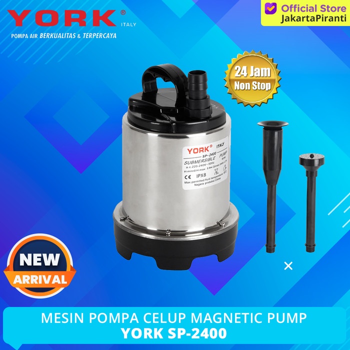 MESIN POMPA CELUP KOLAM IKAN MAGNETIC PUMP 60 WATT YORK SP-2400