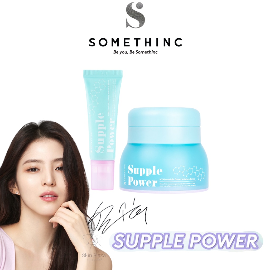 SOMETHINC Supple Power Hyaluronic9+Onsen Moisture Bomb Gel Krim Pagi dan Malam Kulit Sensitif Han So Hee