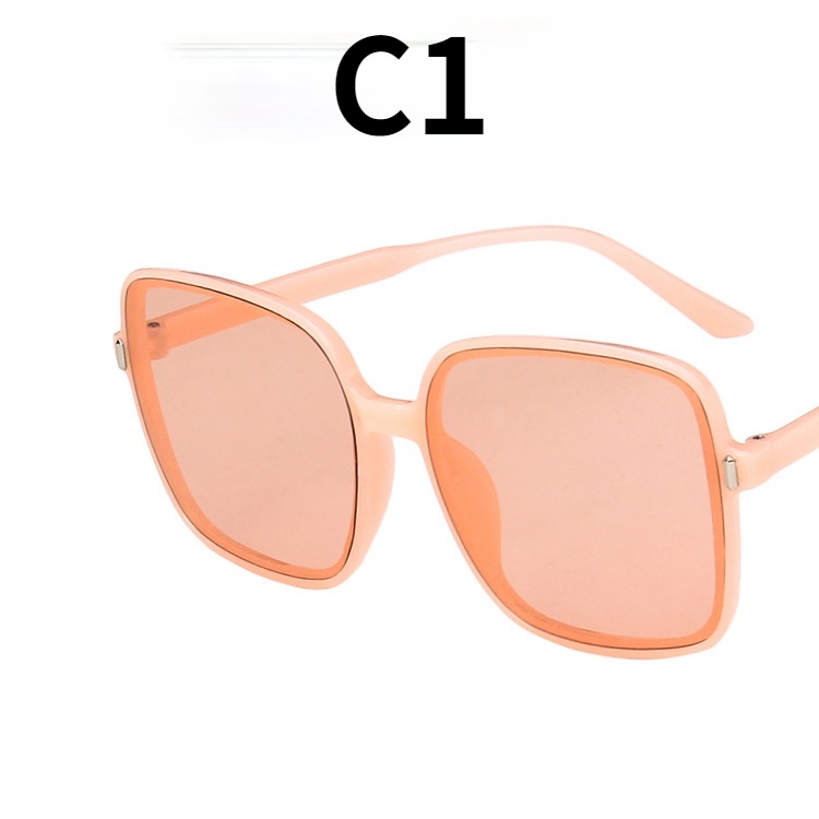 (YUZHU) New Fashion Anti UV Glasses Oversized Square Frame Rice Nail Sunglasses for Women