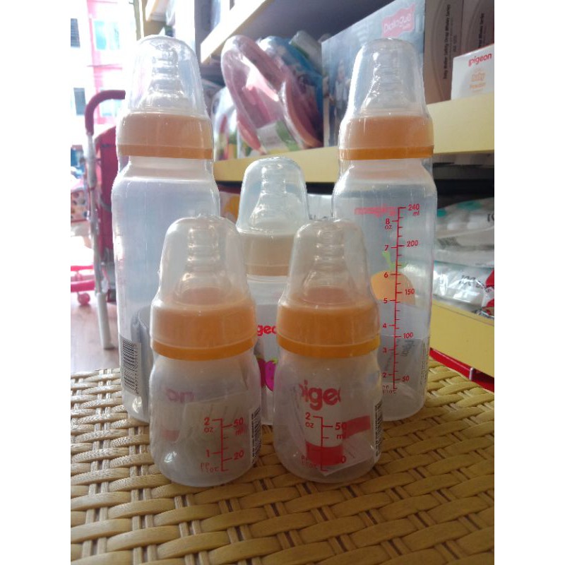 botol susu pigeon peristaltic nipple baby bottle slim neck (dot ulir)