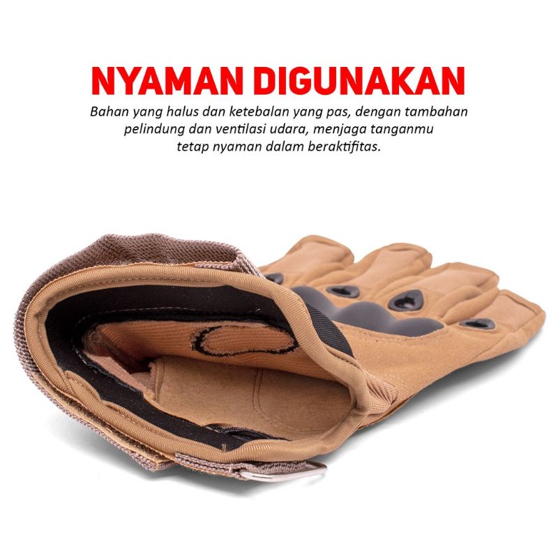 Sarung Tangan Sepeda Motor Gloves Full Finger Outdoor Aksesoris Motor Sarung Tangan Pria