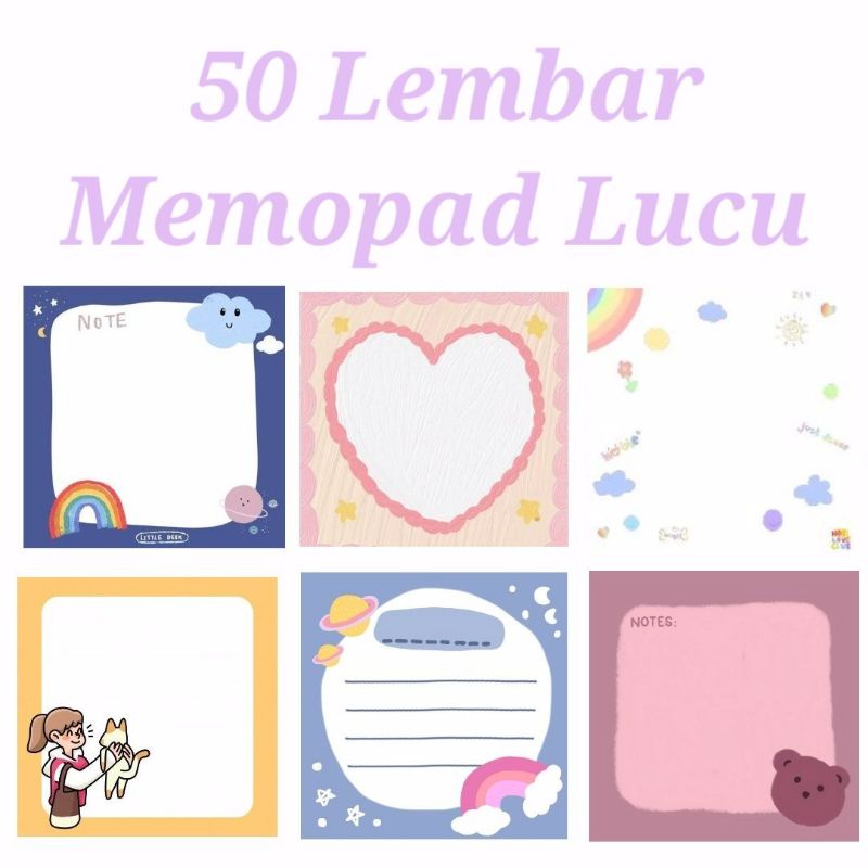 

50 Lembar memopad/notepad 5cm