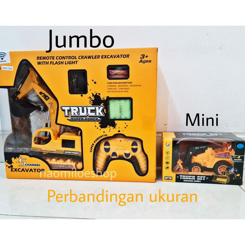 Stok Baru Jumbo RC excavator mainan Mobil remote control excavator truck konstruksi beco Remot
