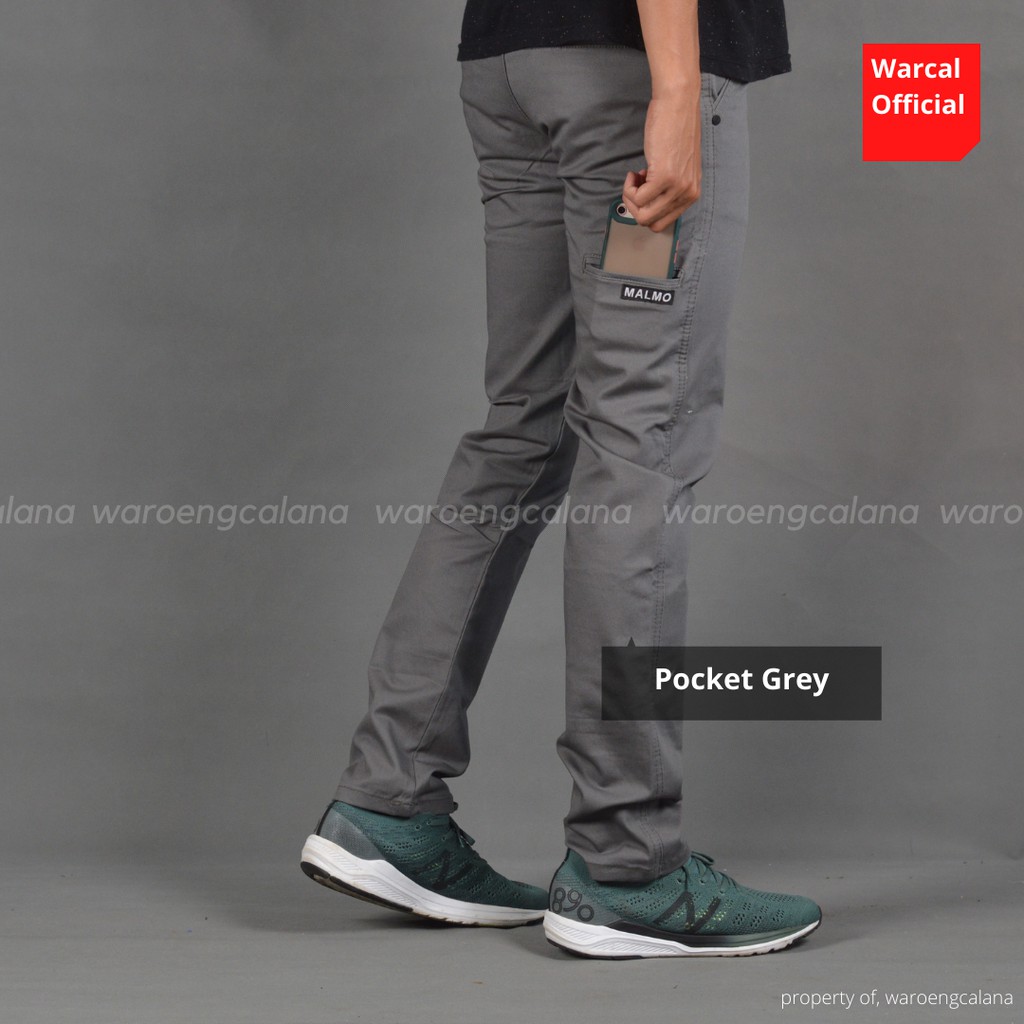 Malmo Chino Panjang Saku Pocket Grey