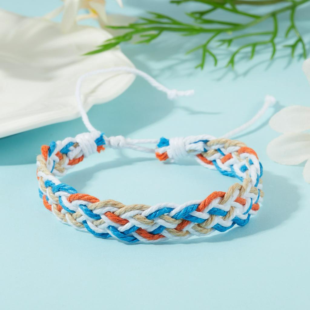 Gelang Tali Lilin Anyaman handmade Korea Modis, Persahabatan Dan Sahabat, Cocok Untuk Pasangan Laki-Laki Dan Perempuan. Aksesoris Gelang Adjustable
